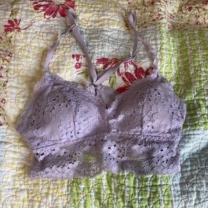 Forever 21 Lilac Lace Floral Brallette